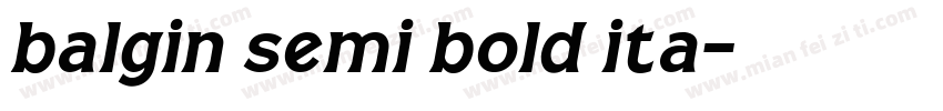 balgin semi bold ita字体转换